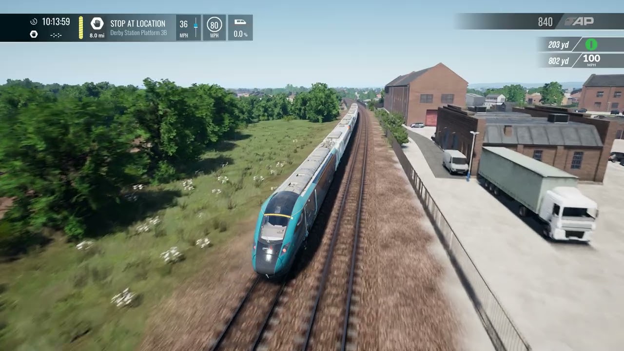 Train sim world Class 805 using Diesel Nottingham to Derby