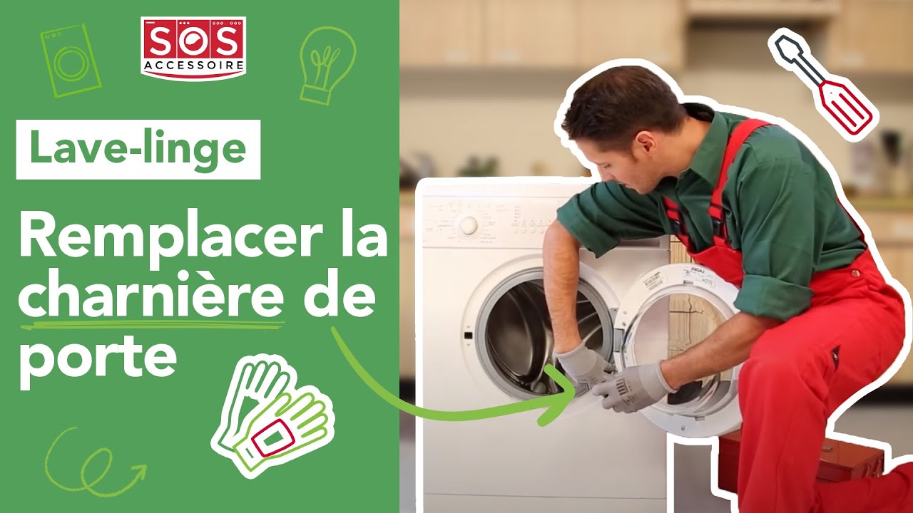 Comment remplacer la charnière de porte d'un lave-linge hublot ?
