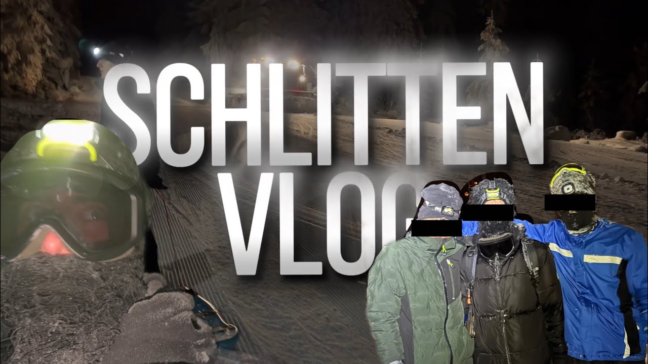 SCHLITTEN fahr VLOG von 1024m BERG