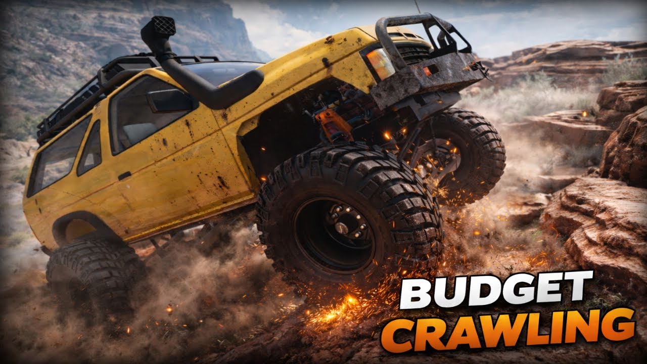 BUDGET NISSAN PATHFINDER VS ROCK CRAWLING TRAIL!! - BEAMNG.DRIVE MP