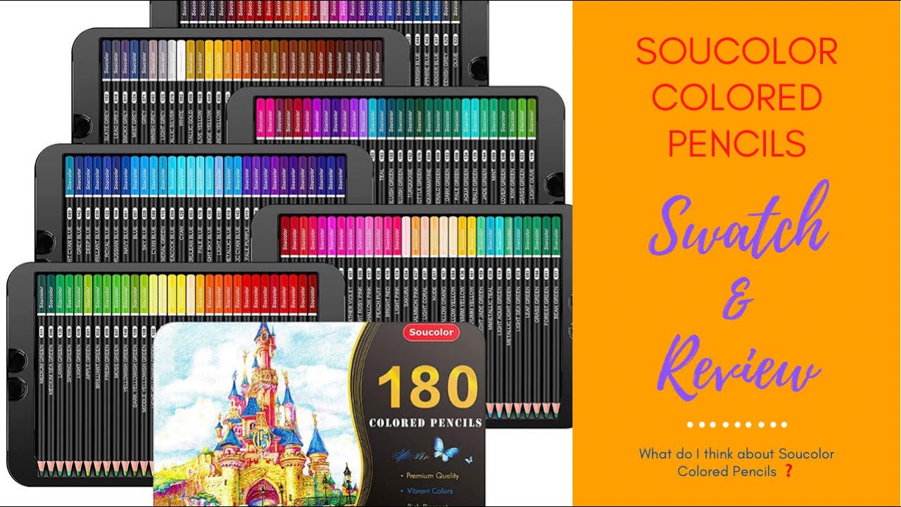 SOUCOLOR Colored Pencils Swatch & Review💛 What I think about Soucolor Colored Pencils❓