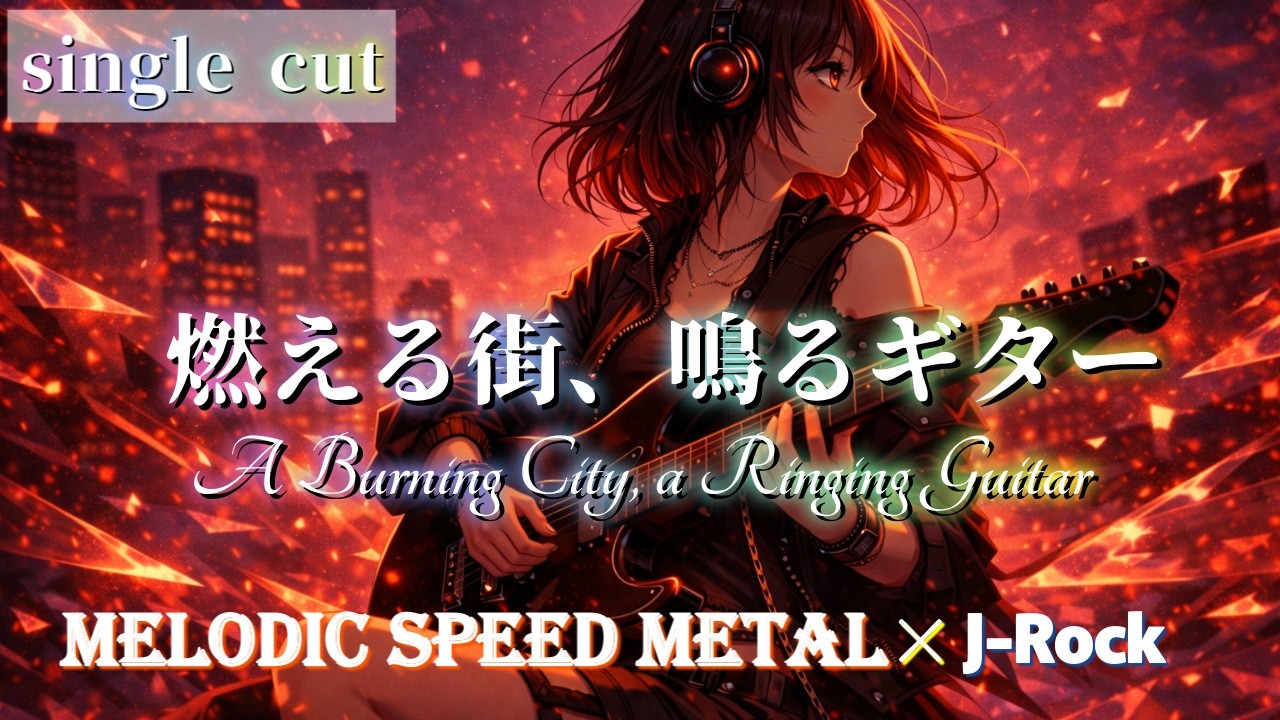 【single】A Burning City, a Ringing Guitar / 燃える街、鳴るギター | 重低音×疾走感×Melodic & Emotional J-Rock