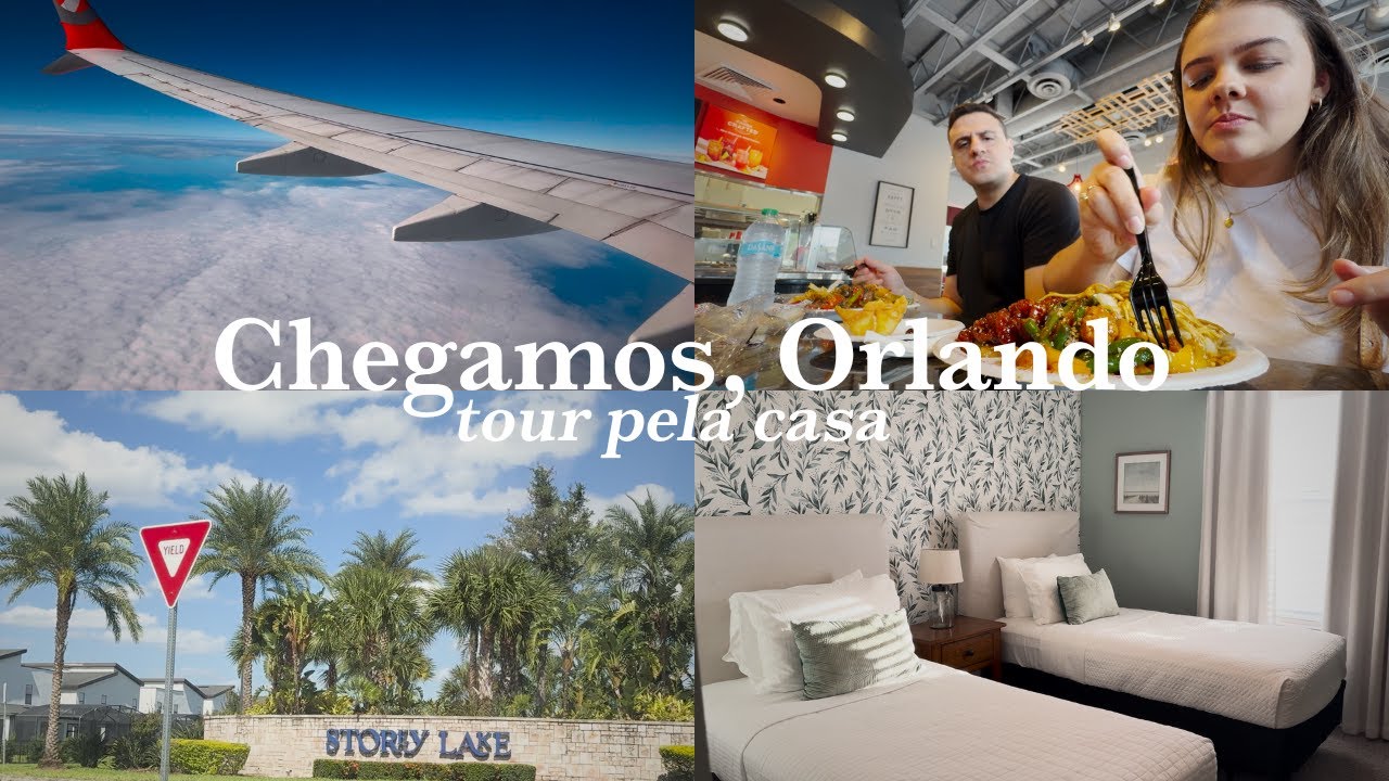 Vlog da viagem, no avião e tour pelo condominio e casa em Orlando