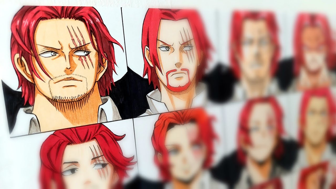 Drawing Shanks in Different Anime Manga Styles | One Piece