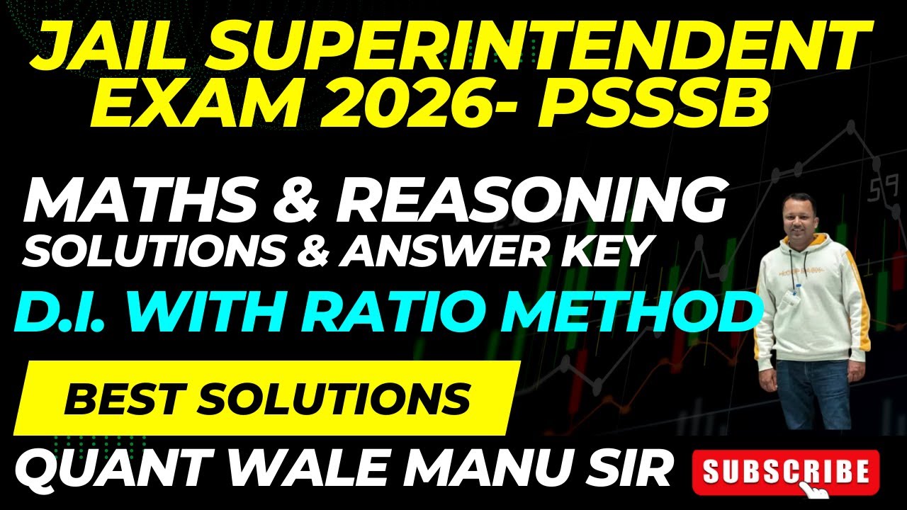 Jail Superintendent Exam 2026 Answer Key & Solutions | Maths & Reasoning #jailsuperintendentexam2026