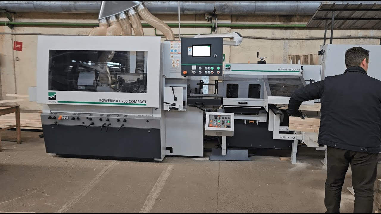 WEINIG POWERMAT 700 + WEINIG FEEDER // Poplar 70 x 25 mm 20 m/min // Com. Gorainvest, Bulgaria