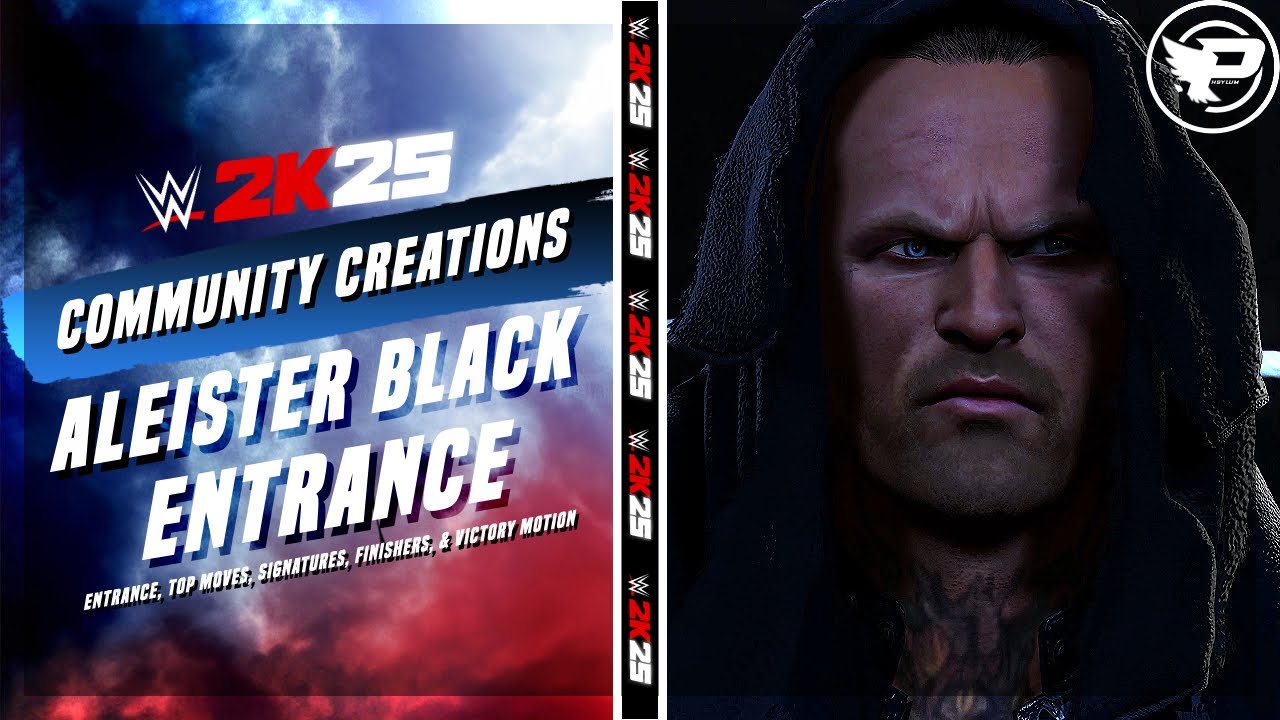 WWE 2K25 Aleister Black Entrance, Top Moves, Signatures, Finishers, & Victory Motion (PS5/XBSX)