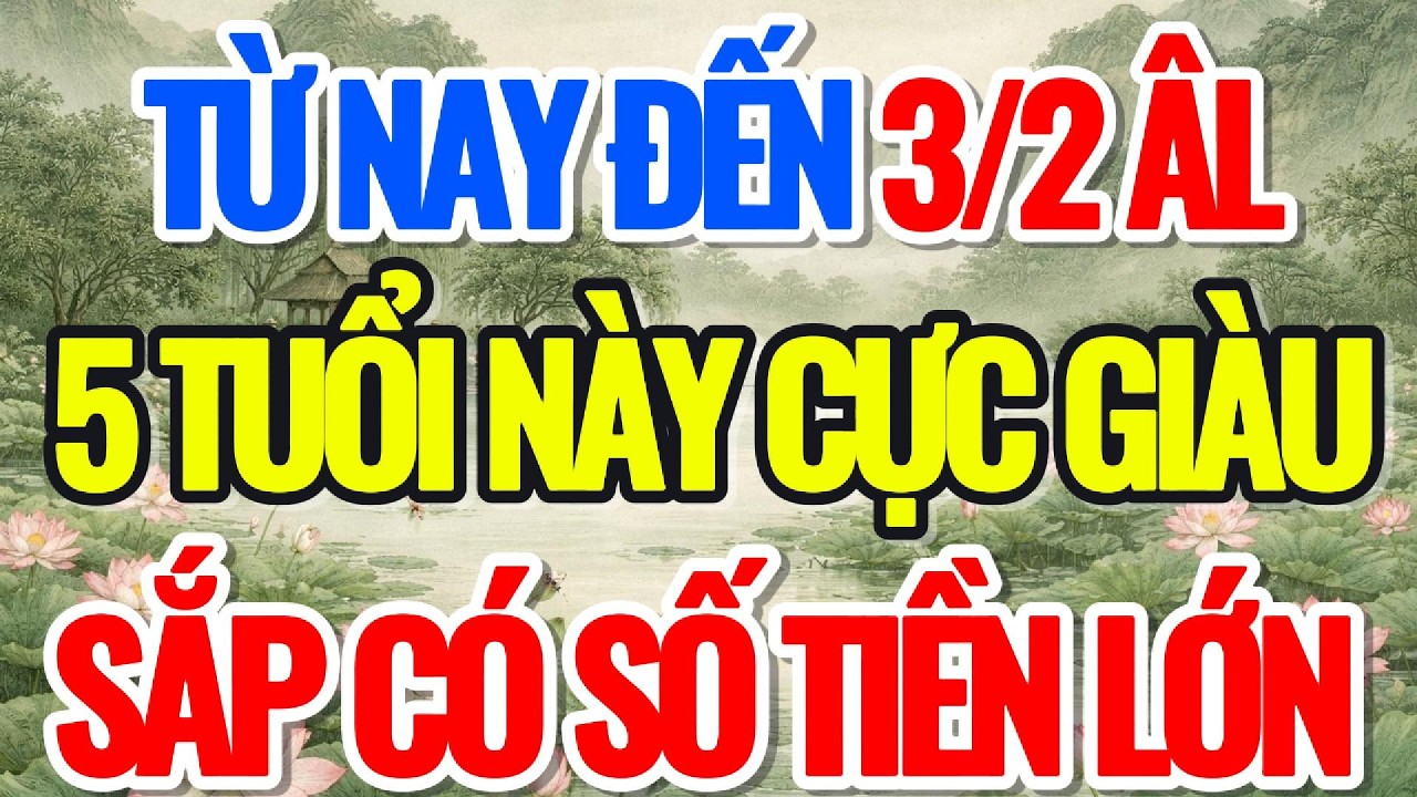TỪ NAY ĐẾN 3/2 ÂL, 5 TUỔI NÀY CỰC GIÀU, SẮP CÓ SỐ TIỀN LỚN - Lời Phật Dạy #loiphatday #phongthuy