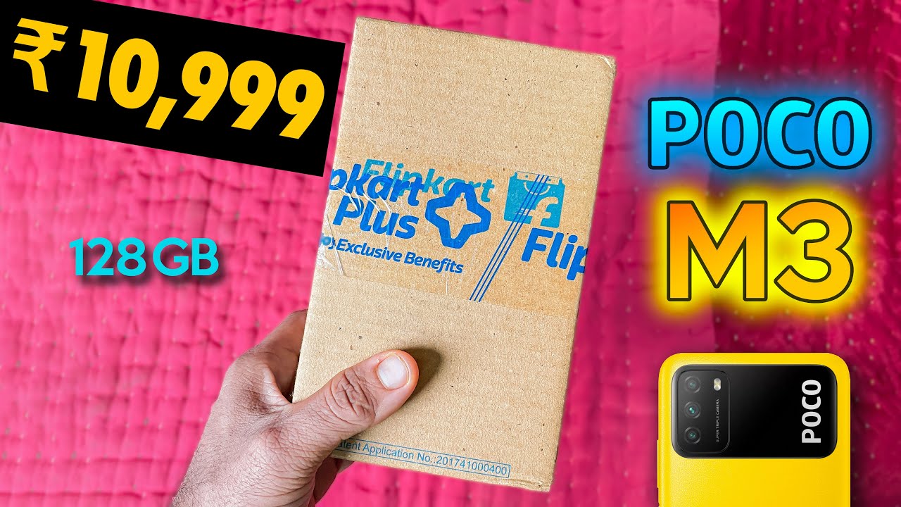 POCO M3 Unboxing - Flipkart First Sale Unit | SD 662 | 6000 MAH Battery | FHD+ Display