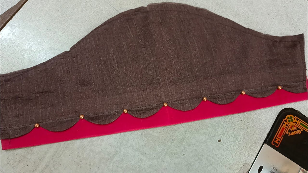 Scallop model sleeve design cutting and stitching for blouse
