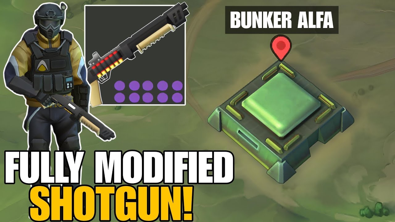 THIS SHOTGUN IS EXTREMELY OP! - FULLY MODIFIED SHOTGUN vs BUNKER ALFA - Day on Earth: Survival