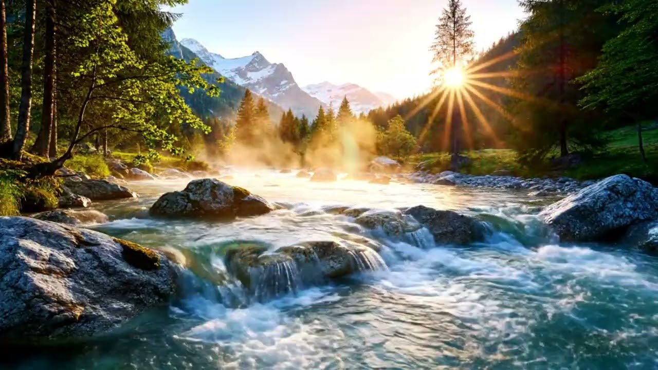 Natural River Sounds with Birds for Relaxation, Meditation, and Peaceful Sleep