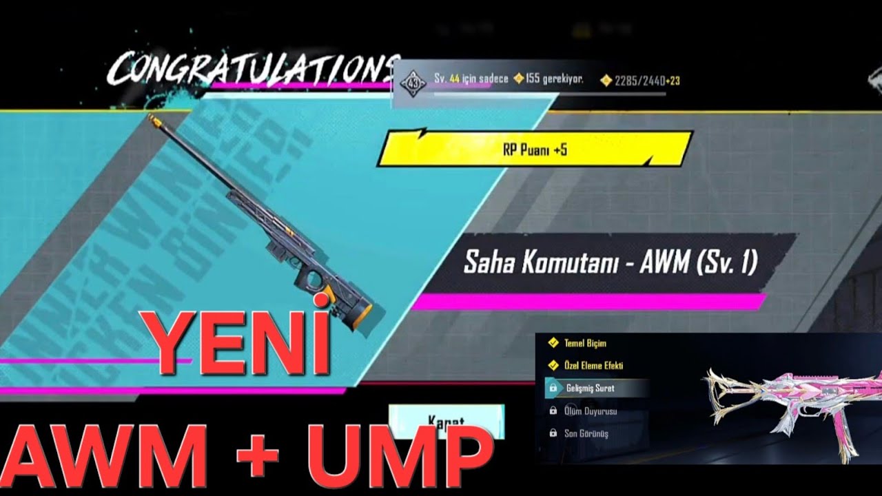 25 Kutuda AWM çıkarttım / yeni ump | pubg mobile kutu açılımı