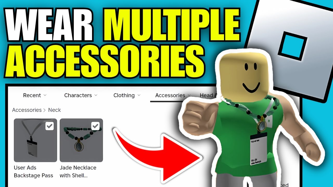 Как надеть несколько аксессуаров в Roblox
