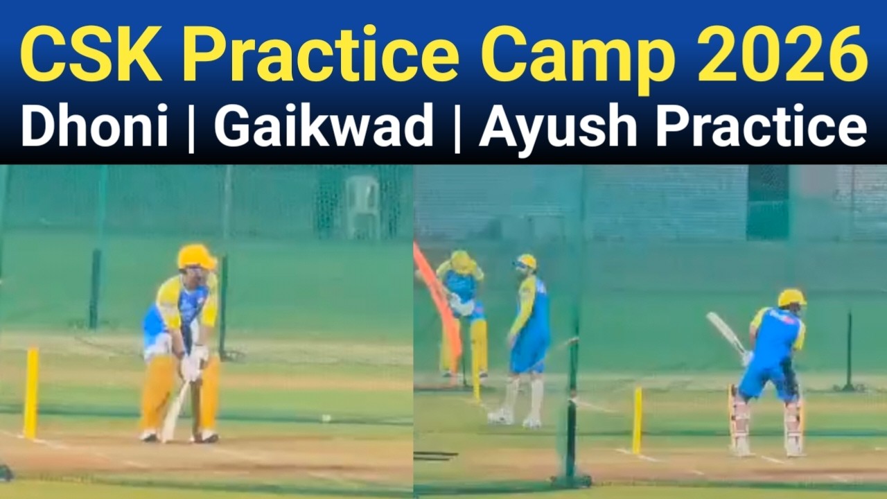 MS Dhoni, Ruturaj, Ayush Practice IPL 2026 | CSK Practice Camp 2026 | Chennai Super Kings Practice
