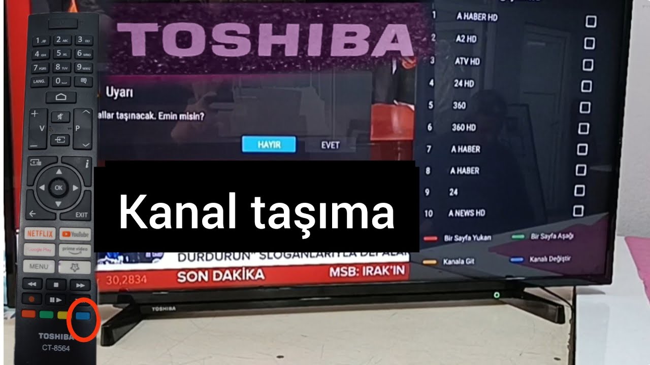 Toshiba TV kanal taşıma