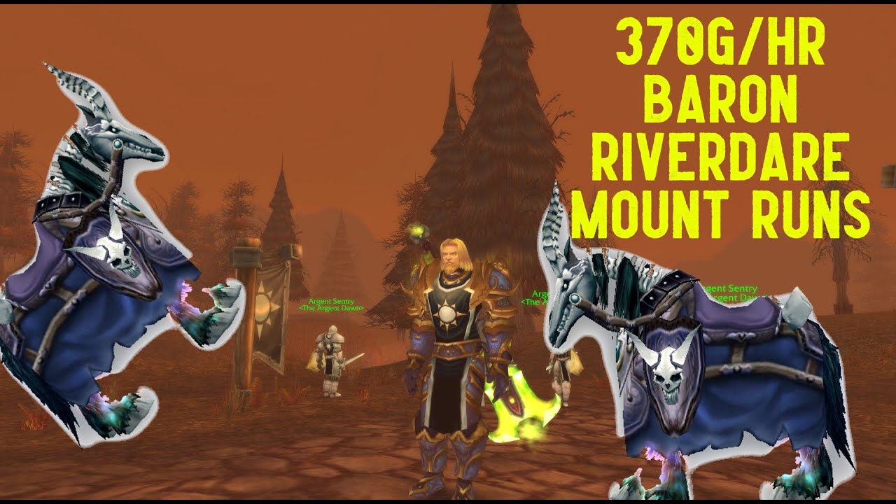 370g/hr Baron Rivendare Mount Runs Stratholme Ret Paladin. This farm is actually insane