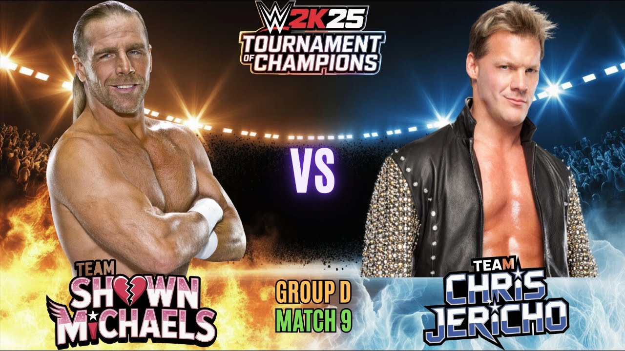 Team Shawn Michaels vs Team Chris Jericho | WWE 2K25 Tournament of Champions | Group D | Match 9 |