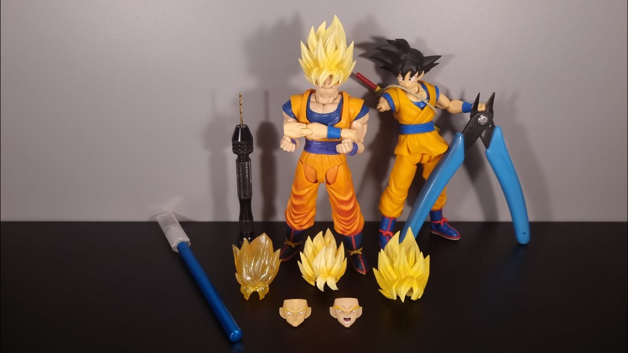 Figuarts Super Saiyan Goku - The Games Begin - Урок по модификации лиц и как исправить волосы!!