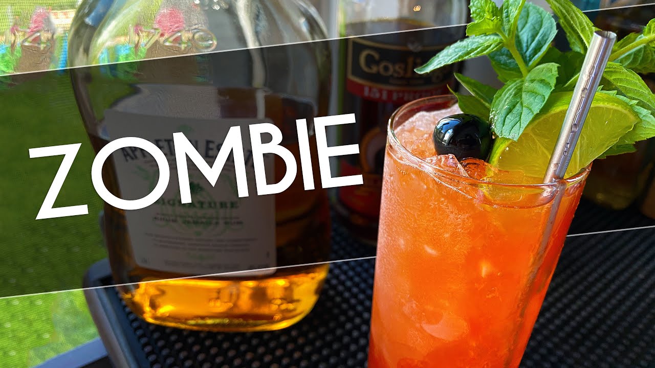 HOW TO MAKE ZOMBIE COCKTAIL | Zombie Cocktail Ingredients & Tiki Drinks | Rob's Home Bar