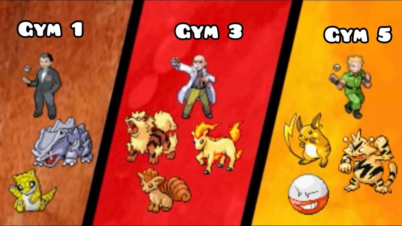 Fighting The Kanto Gym Leaders In Any Order