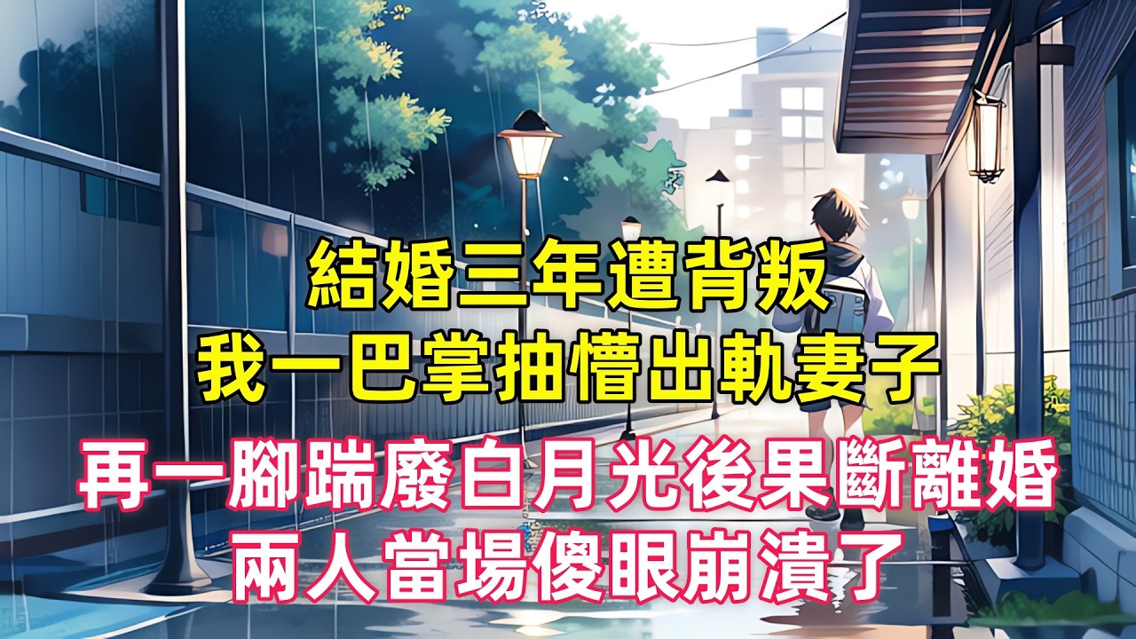 結婚三年遭背叛，我一巴掌抽懵出軌妻子，再一腳踹廢白月光後果斷離婚，兩人當場傻眼崩潰了