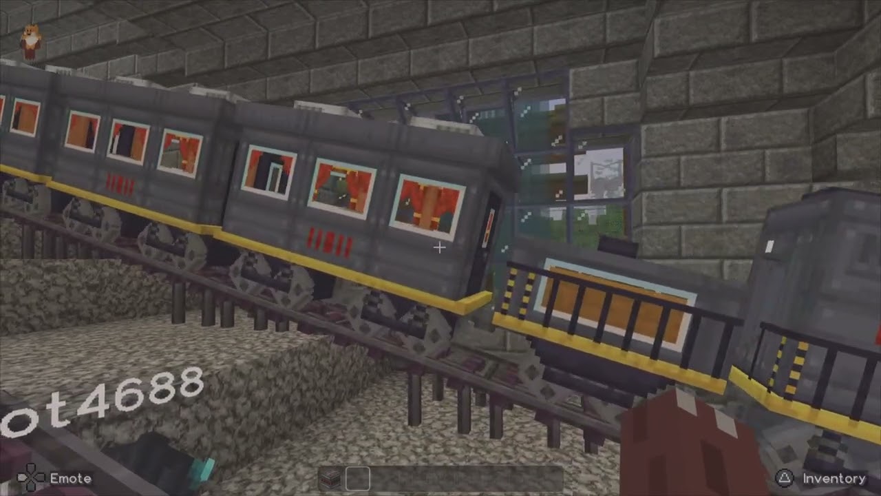 A minecraft world-with nephew- the Infinite loop subway line