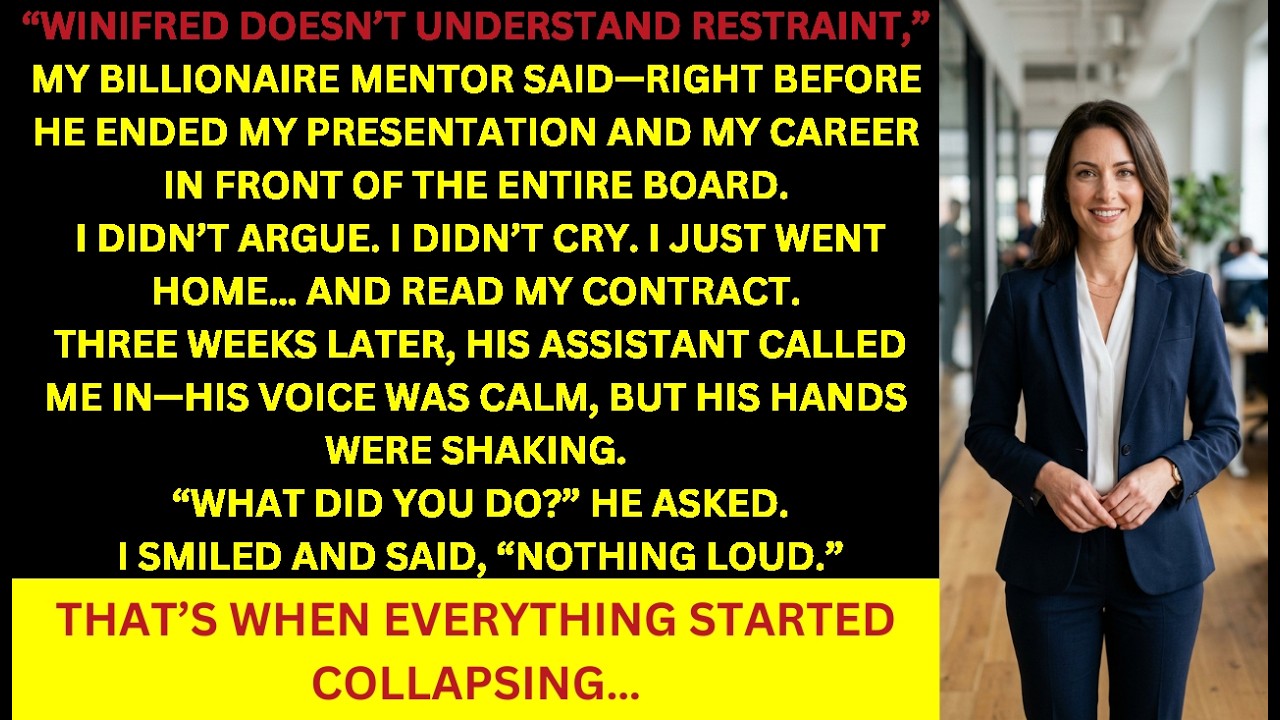 My billionaire mentor publicly humiliated me — so I did something quiet that cost him more than.....