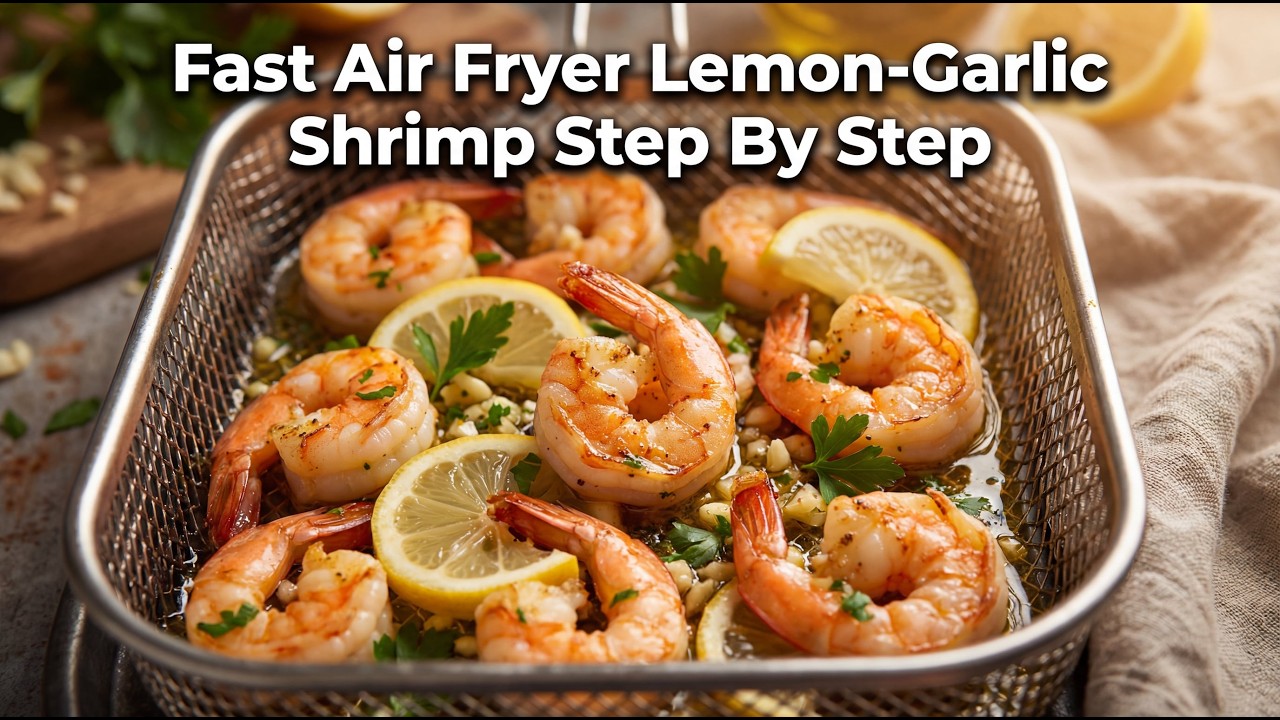 Fast Air Fryer Lemon-Garlic Shrimp Cooking Guide Step By Step