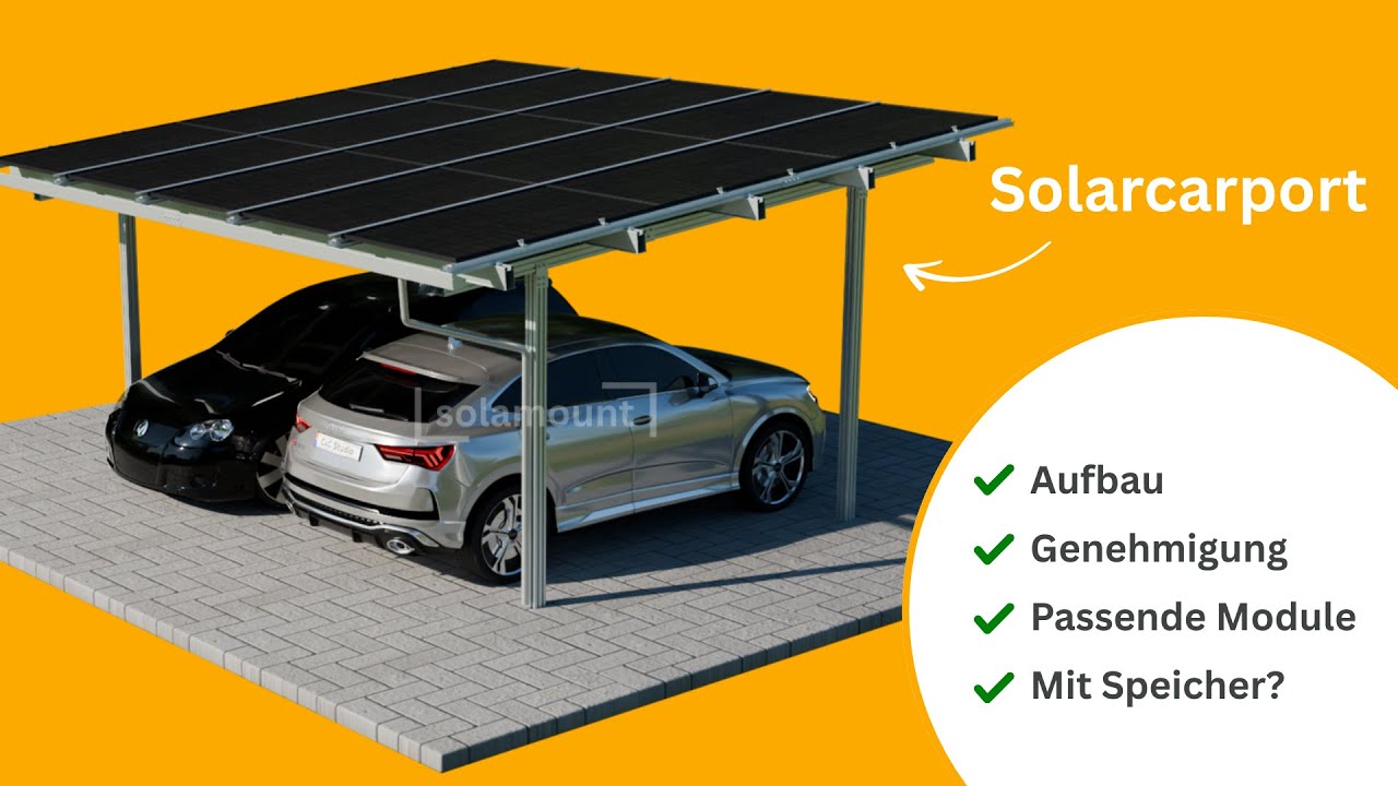 Solarcarport | Alles, was du wissen musst - Baugenehmigung, Aufbau, Module, Speicher