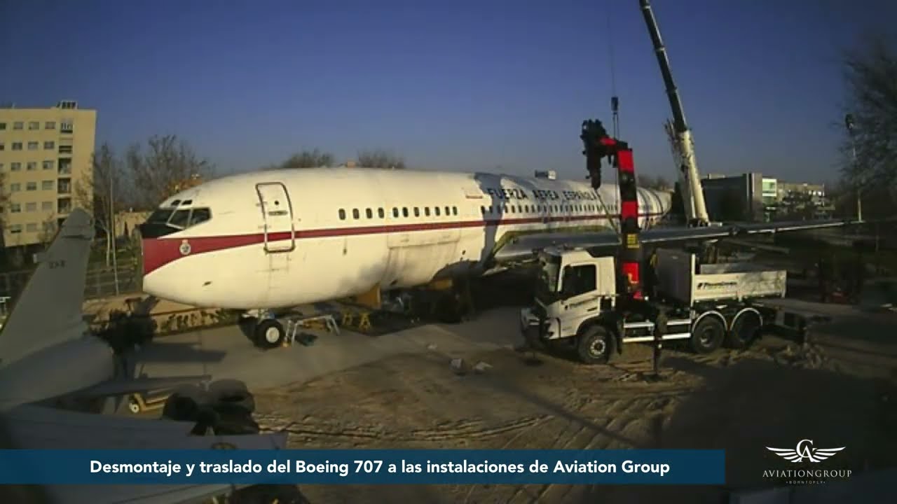 Desmontaje, traslado y montaje de Boeing 707