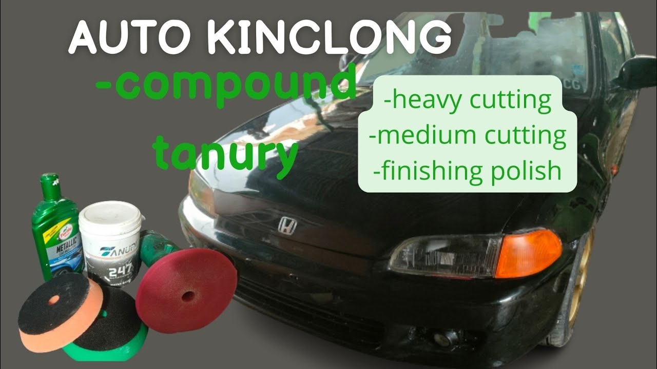 poles mobil auto kinclong dengan compound tanury