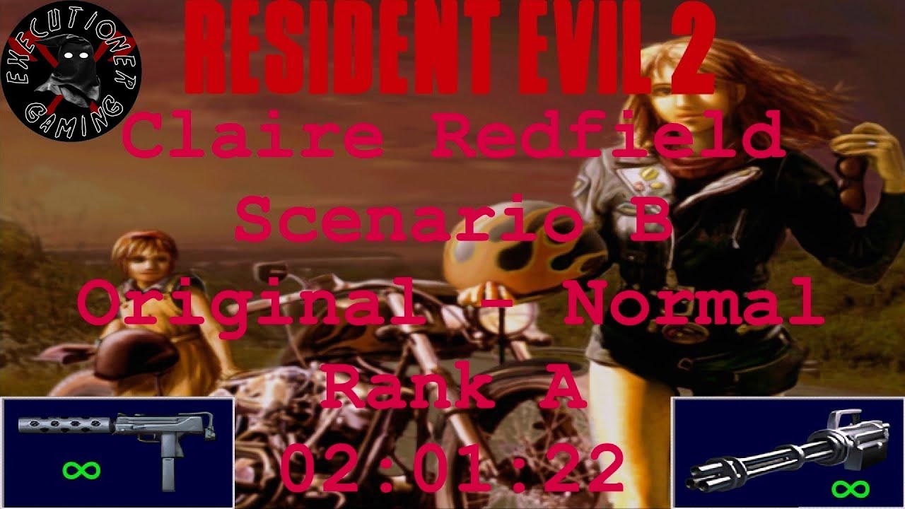 Resident Evil 2 (1998) - Claire Redfield - Original/Normal Mode - Scenario B - Rank A - 02:01:22