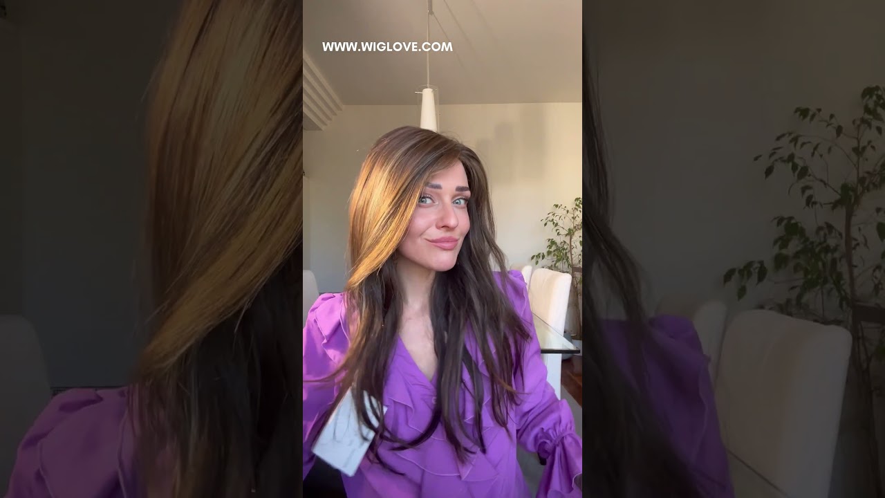 long #wig ROBIN by #noriko in CHOCOLATE SWIRL #parrucca fatta a macchina #wiglove