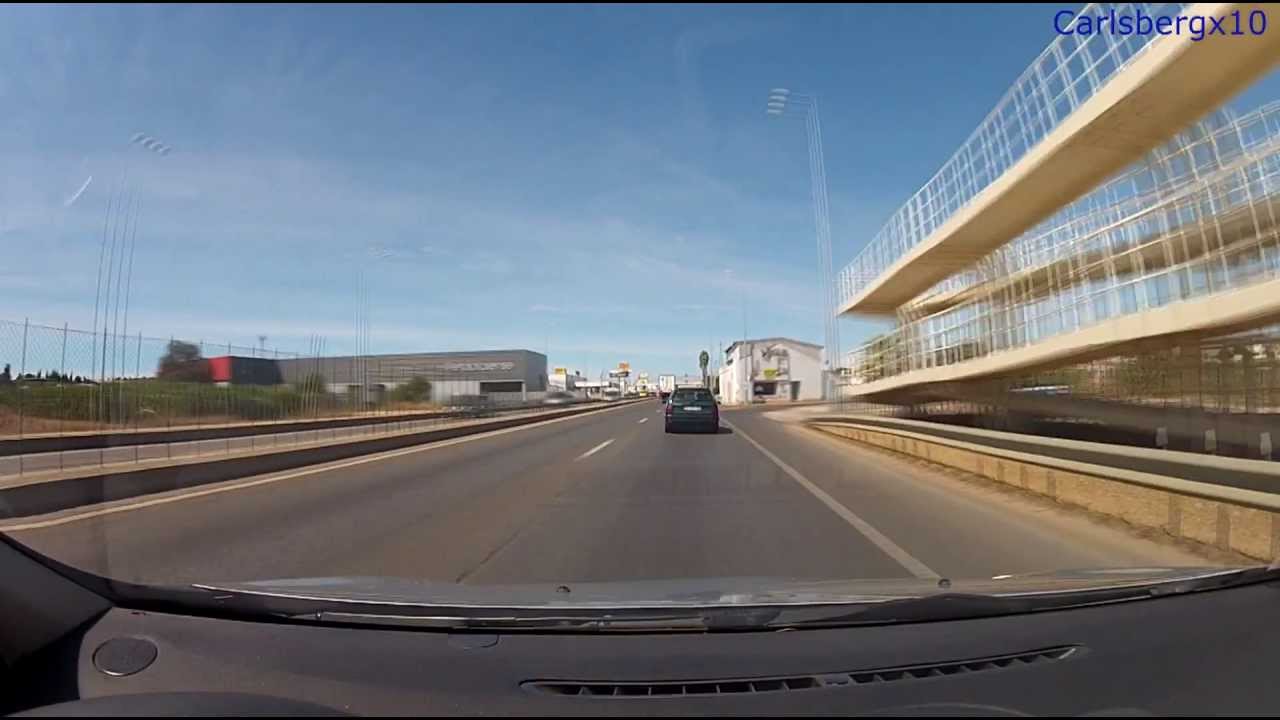 The Drive from Faro Airport to Albufeira Old Town (HD) GoPro Hero2