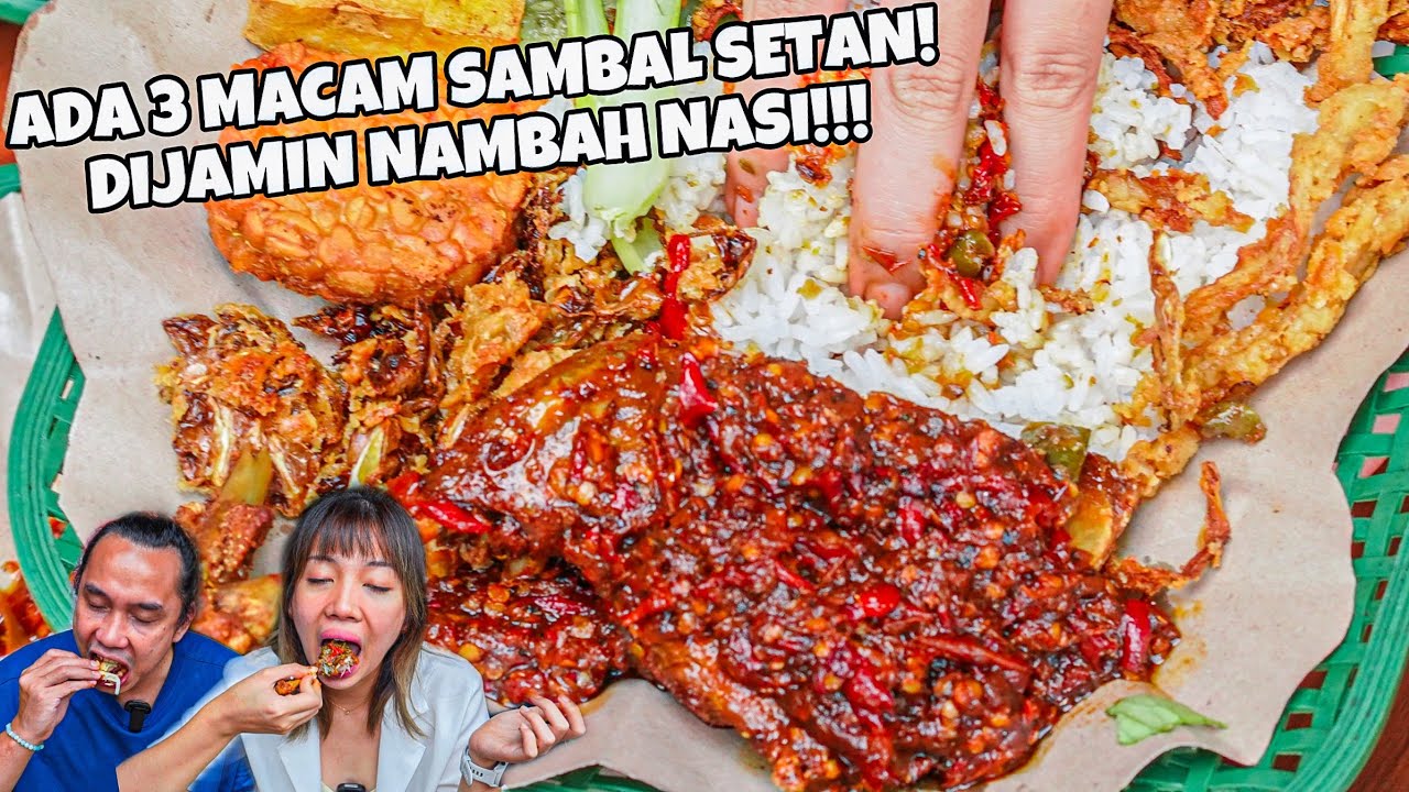 PEDESNYA NAGIH! NASI BEBEK JAMUR CRISPY 3 SAMBEL! TERPENCIL TAPI TERNYATA ENAK BANGET!!!