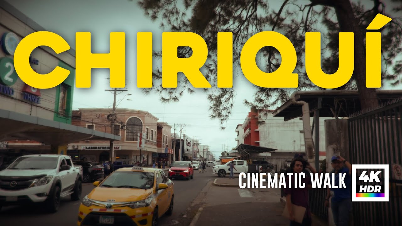 David, Chiriquí City Walk – Cloudy Afternoon in Panama 4K