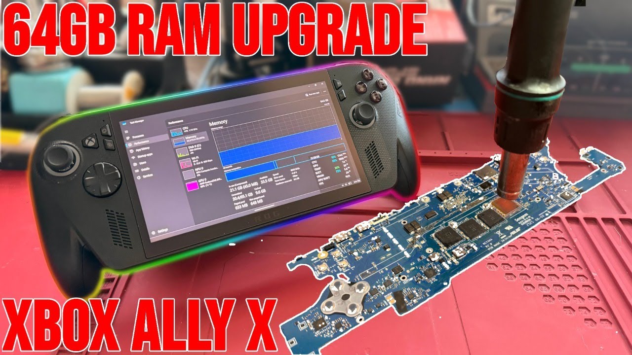 Обновление оперативной памяти ASUS ROG Xbox Ally X до 64 ГБ