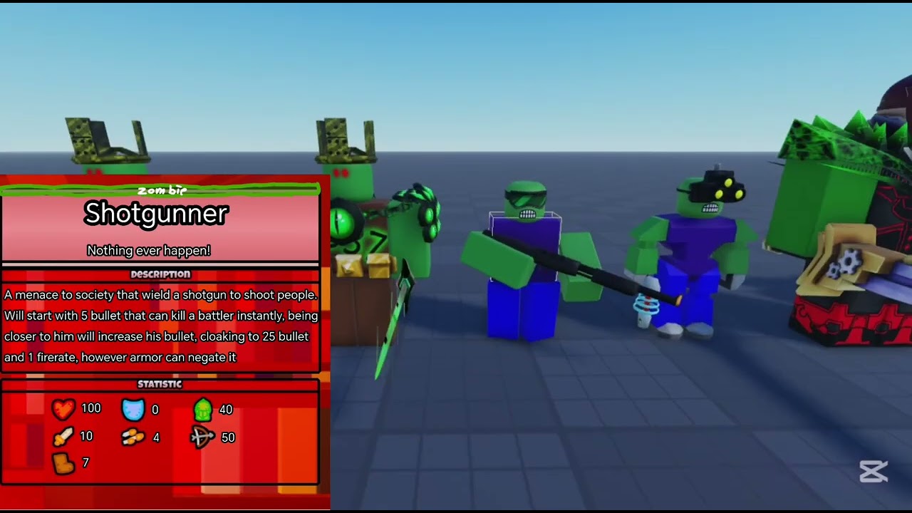 (Roblox) The battle bricks | zombie enemy concepts