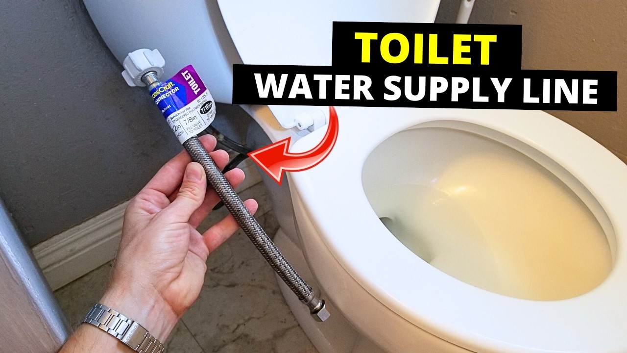 How To Replace Your Toilet Water Supply Line in 5 minutes!