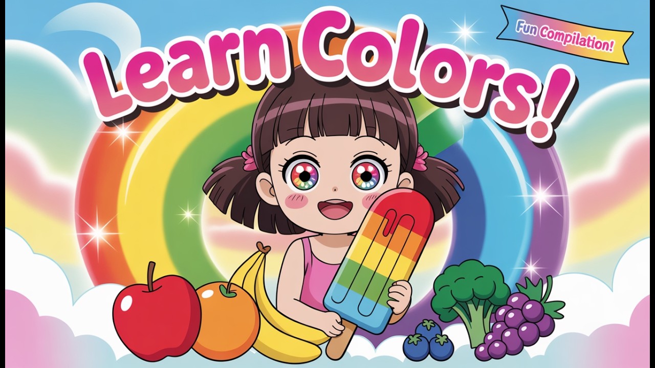 Изучаем цвета для детей 🌈 Радужные эскимо, цвета фруктов и подборка цветов | Учимся с мисс Мелон