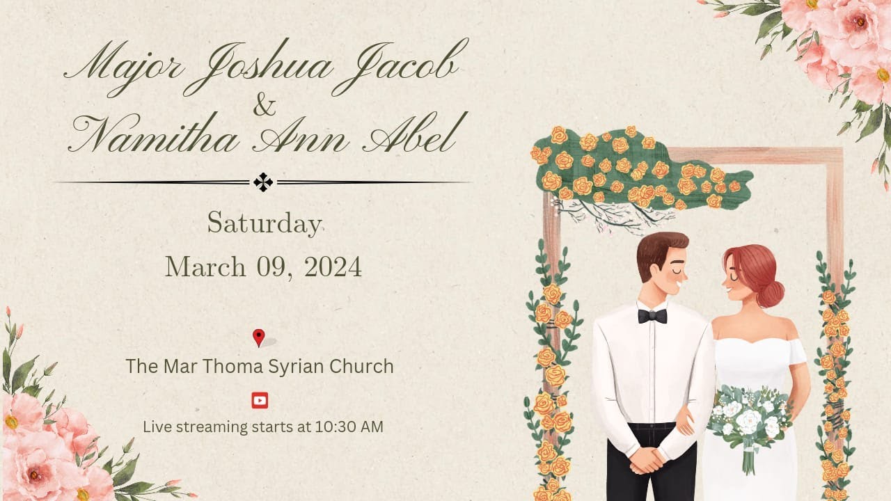WEDDING CEREMONY | MAJOR JOSHUA JACOB - NAMITHA ANN ABEL | 9 MAR 2024