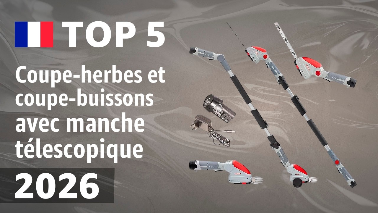 TOP—5. Meilleurs coupe-herbes et coupe-buissons avec manche télescopique. Test & Comparatif 2026