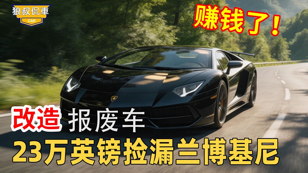 【蘭博基尼報廢撿漏】3萬英鎊買的蘭博基尼大牛，以為抄底抄到天花板不料翻新過程著火了，小夥一招挽救恢復出廠狀態！
