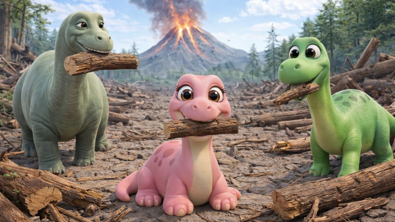 After the Ash Falls 🌋🌲 Dino & Friends Rebuild a New Beginning! | Good Dinosaur Toons
