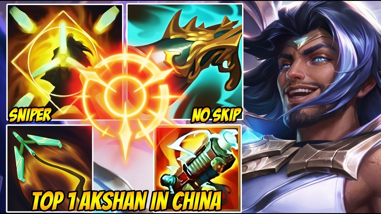 WILD RIFT CHINA TOP 1 AKSHAN - ONE SHOT FROM STEALTH! | BUILD & RUNES