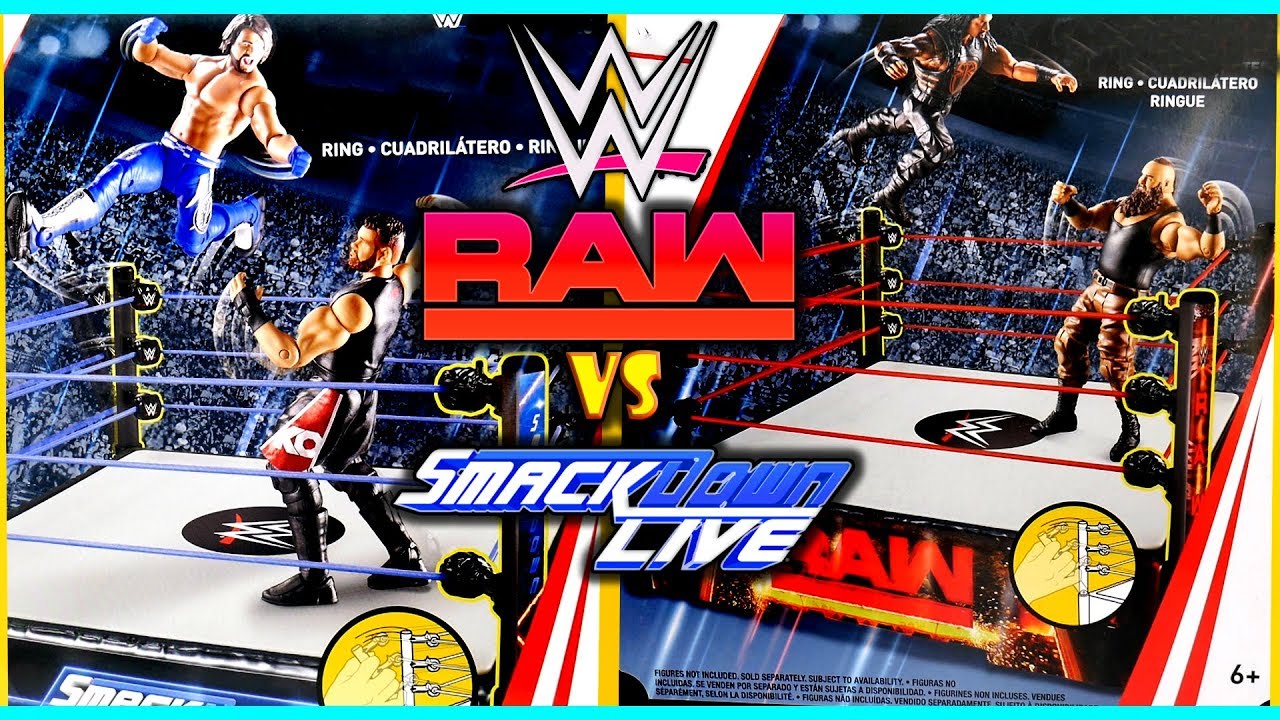 WWE Raw & SmackDown Live Ring Toy Playset DOUBLE Unboxing, Review & Construction!!