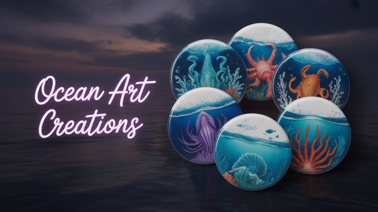 Under The Sea: Beautiful Ocean Themed Resin Coasters