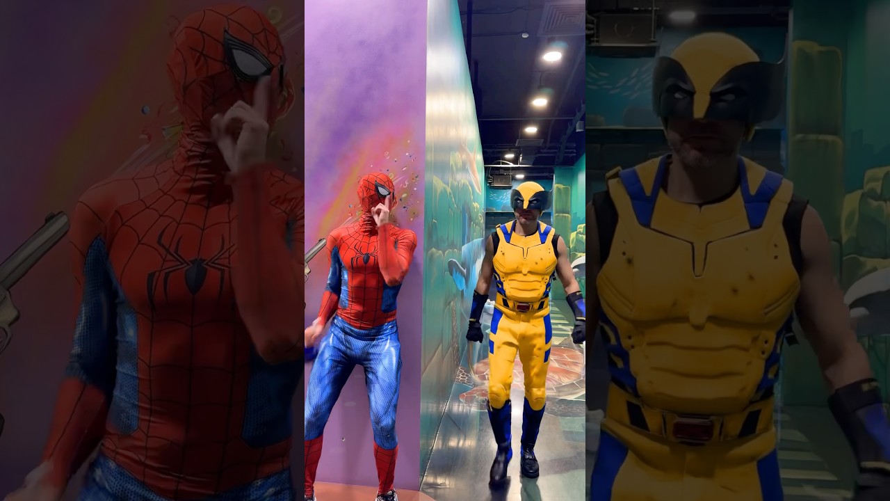 Spider-Man scared Wolverine😂😂😂#funny #tiktok