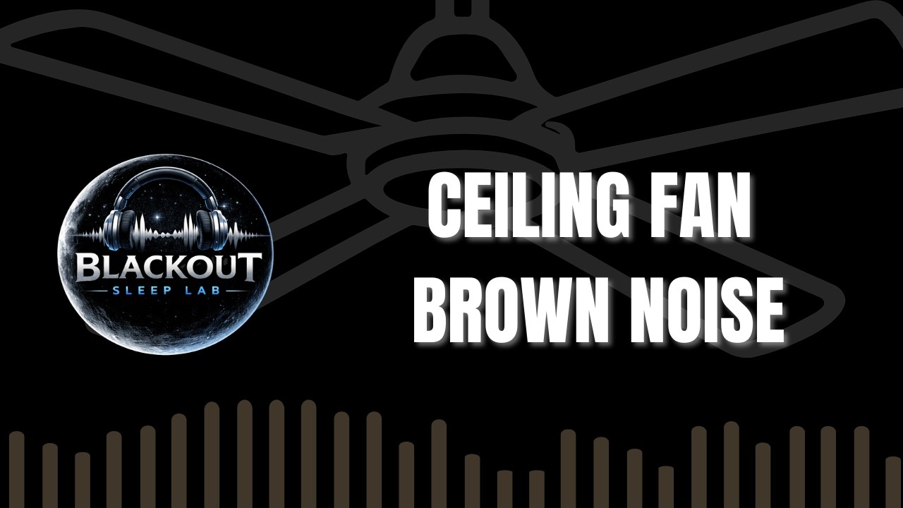 Ceiling Fan & Brown Noise Black Screen 8 Hours | Blackout Sleep Lab